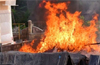Udupi: Fire destroys  seven huts of  migrant workers at Adi Udupi